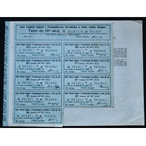 Bank of Polish Christian Merchants and Industrialists in Lodz, 10 x 500 mkp 1923, Issue V