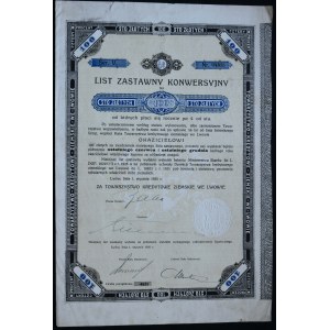 Lands Credit Society in Lwów, 4% Umwandlungspfandbrief, 100 Zloty