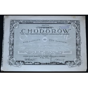 Chodorów Akcyjne Towarzystwo dla Przemysłu Cukrowniczego, 100 zł 1925