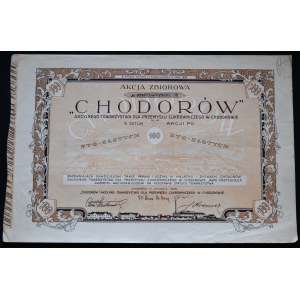 Chodorów Akcyjne Towarzystwo dla Przemysłu Cukrowniczego, 5 x 100 zlotys 1928