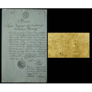 Rękopis, 1835, znak wodny JEZIORNA