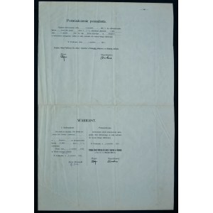 Storage certificate, Krakow 1913