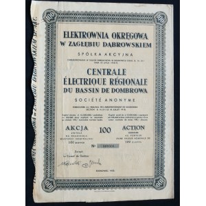 Elektrownia Okręgowa w Zagłębiu Dąbrowskim S.A., 100 zł 1935
