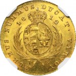 Duchy of Warsaw, Ducat Warsaw 1812 IB - NGC MS62 - ex. Koehlmoos Collection