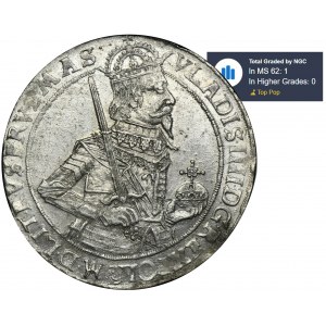 Ladislav IV Vasa, Thaler Bydgoszcz 1633 II - NGC MS62 - KRÁSNY
