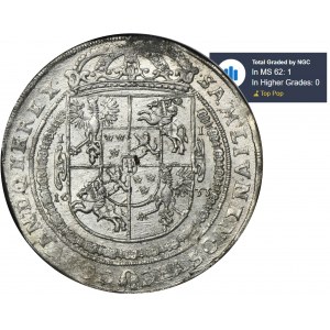 Ladislav IV Vasa, tolar Bydgoszcz 1633 II - NGC MS62 - KRÁSNÝ