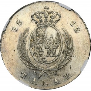 Varšavské vojvodstvo, Thaler Warsaw 1812 IB - NGC MS61