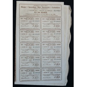 Akciová společnost pro nákup a prodej surových kůží a tříslovin, 500 mkp 1923, číslo VII