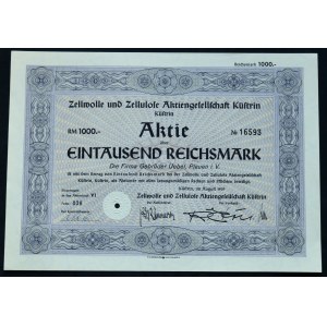 Zellwolle und Zellulose AG Küstrin, 1 000 mariek 1939