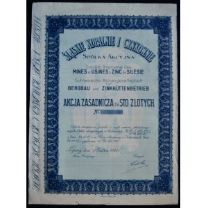 Śląskie Kopalnie i Cynkownie S.A., PLN 100 1926