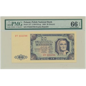 20 złotych 1948 - FF - PMG 66 EPQ