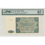 20 złotych 1947 - D - PMG 67 EPQ