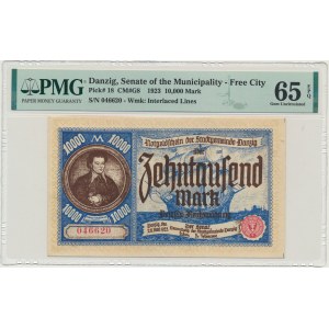 Danzig, 10.000 Mark 1923 - PMG 65 EPQ