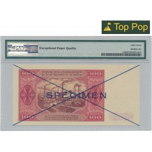 100 zlatých 1948 - SPECIMEN - D 123456/789000 - PMG 67 EPQ