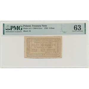 4 zlaté 1794 (1)(X) - PMG 63