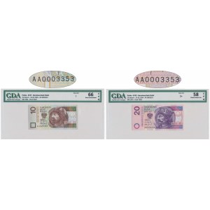 Zestaw, 10-20 złotych 1994 - AA 0003353 - GDA 66-58 EPQ