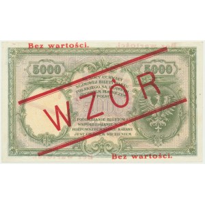 5.000 złotych 1919 - WZÓR - wysoki nadruk