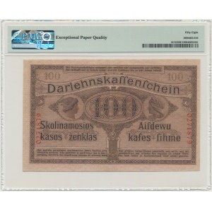Kaunas, 100 Mark 1918 - PMG 58 EPQ - leuchtende Farben