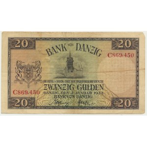 Danzig, 20 guldenů 1932 - C -