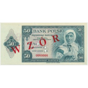 ABNCo, 50 złotych 1939 - WZÓR - 0000000 -