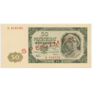 50 złotych 1948 - SPECIMEN - E 816... - RZADKI