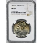 Pilsudski, 10 gold 1936 - NGC MS60