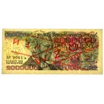 2 Millionen Zloty 1992 - MODELL - A 0000000 - Nr.0961 - mit Fehler Konstitutionell - PMG 64