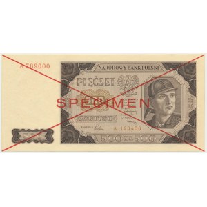 500 Zloty 1948 - SPECIMEN - A -