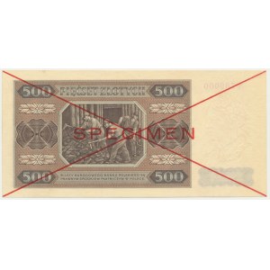 500 Zloty 1948 - SPECIMEN - A -