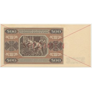 500 Gold 1948 - SPECIMEN - AA -