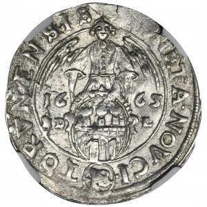 John II Casimir, 1/4 Thaler 1663 HDL - NGC MS63