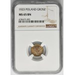 1 cent 1923 - NGC MS65 BN