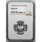 50 haléřů 1970 - NGC MS66 PROOF JAKO zrcadlovka