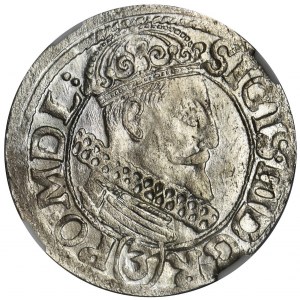 Sigismund III Vasa, 3 Kruciera Kraków 1617 - NGC MS62