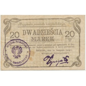 Smigiel, 20 mariek 1919 - najvyššia nominálna hodnota emisie - RARE