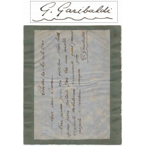 Schatz des befreiten Polen, 10 Zloty (1853) - handschriftliche Nachricht von Giuseppe Garibaldi - SCHÖN und INTERESSANT