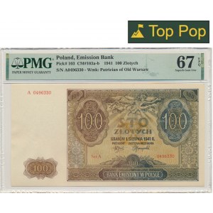 100 złotych 1941 - A - PMG 67 EPQ