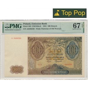 100 zlatých 1941 - A - PMG 67 EPQ