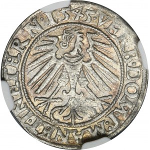 Śląsk, Księstwo Legnicko-Brzesko-Wołowskie, Fryderyk II, Grosz Legnica 1545 - NGC AU58