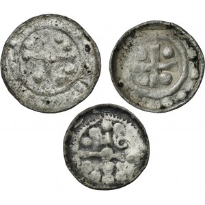 Set, Germany, Saxony, Anonymous Saxon bishops, Cross denarius, 11th century (3 pcs.)