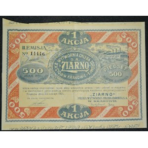 Polska Wytwórnia Chleba Zdrowia Ziarno S.A., 500 mkp 1921, emisia II