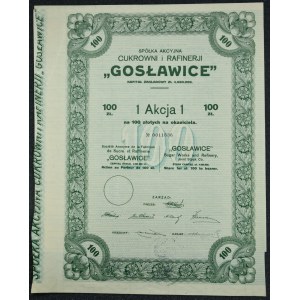 Cukrovar Gosławice S.A., 100 zl. 1925