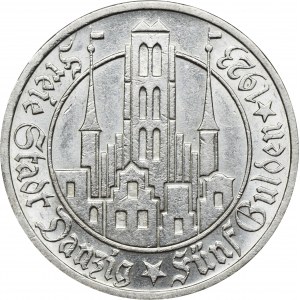 Free City of Danzig, 5 gulden 1923