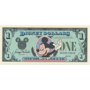 USA, Disney Dollars, 1 dolar 1988 - Myszka Miki -