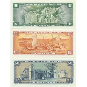 Peru, sada 5-50 oro 1974-76 (3 ks)