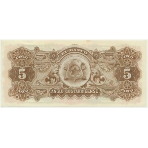 Kostaryka (Banco Anglo Costarricense), 5 Colones (1917)