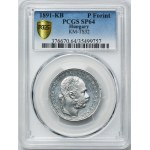 VZOREK, Maďarsko, František Josef I., Forint Kremnica 1891 KB - PCGS SP64 - VELMI VZÁCNÉ