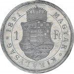 PROBE, Ungarn, Franz Joseph I, Forint Kremnica 1891 KB - PCGS SP64 - SEHR Selten