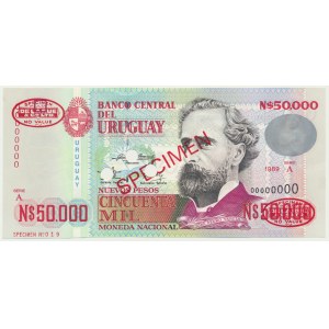 Uruguaj, 50 000 pesos 1989 - MODEL -.