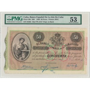 Kuba, 50 pesos 1896 - PMG 53